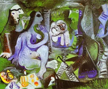 パブロ・ピカソ Painting - マネの後 草上の昼食 1961年 パブロ・ピカソ